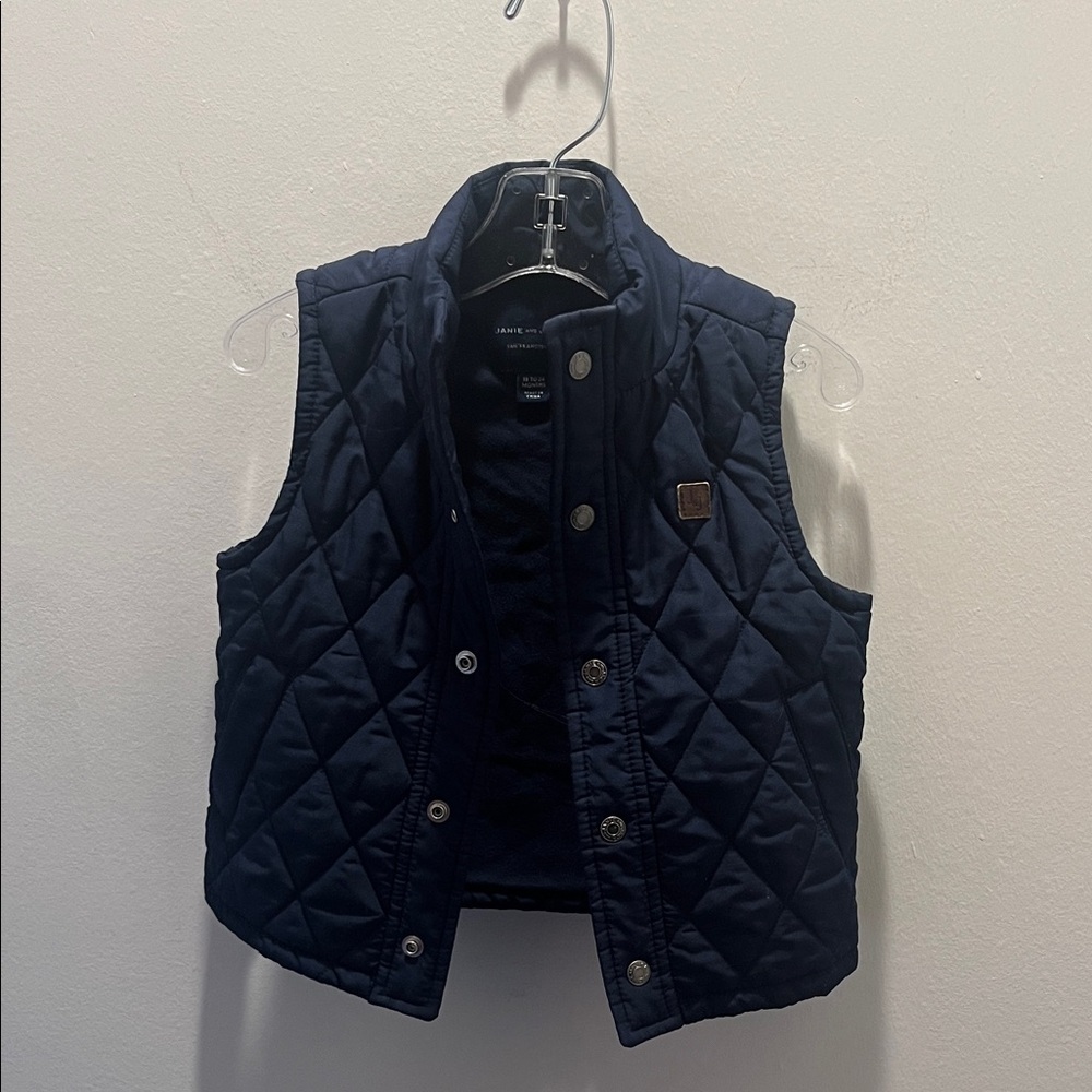 Janie and Jack Quilted Navy Vest